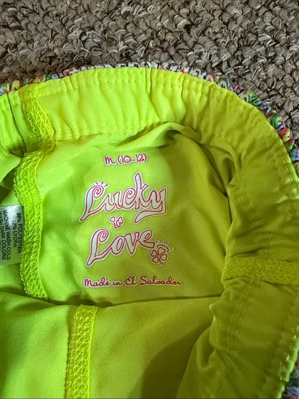 Lucky in Love Neon Multicolor Smocked Tennis Skort